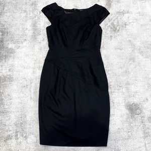 Chequer cap sleeve dress